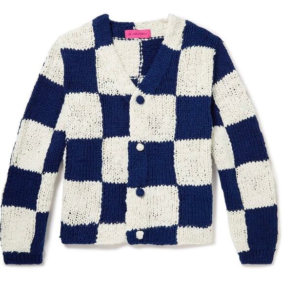 THE ELDER STATESMAN: Men's Hand Knit Squares Cardigan - S/XS - Picture 3 of 9